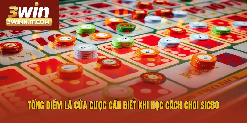 Tổng điểm là cửa cược cần biết khi học cách chơi sicbo